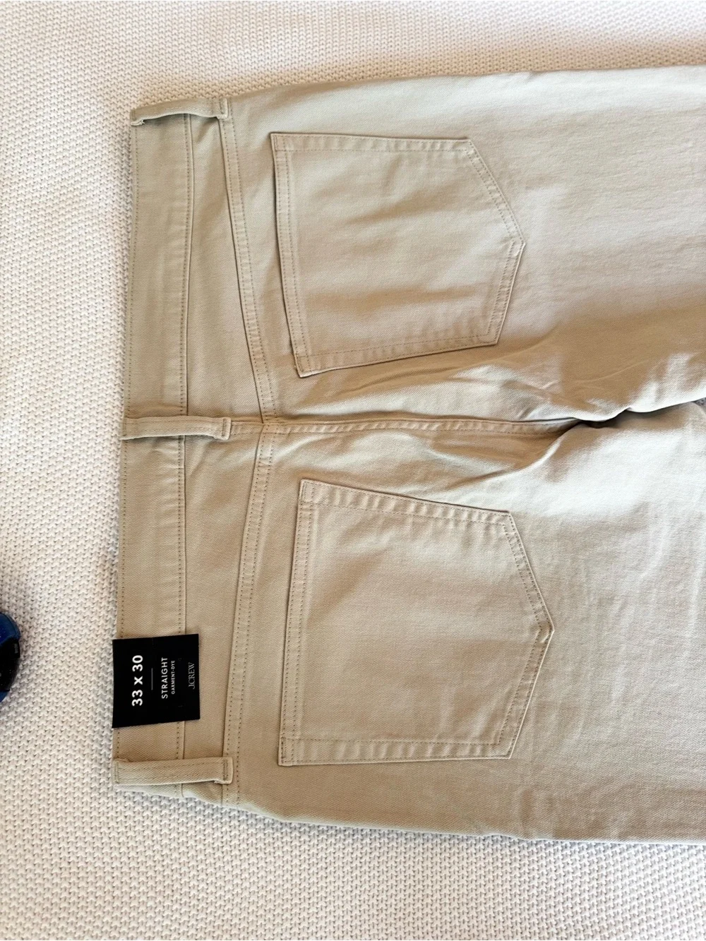 J. CREW Garment Dye Straight Jeans in Light Cream